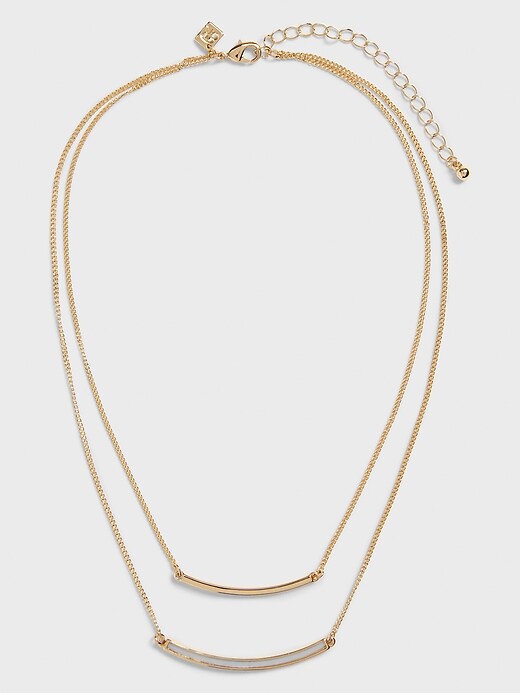 Mother of Pearl Double Bar Necklace | Banana Republic Factory