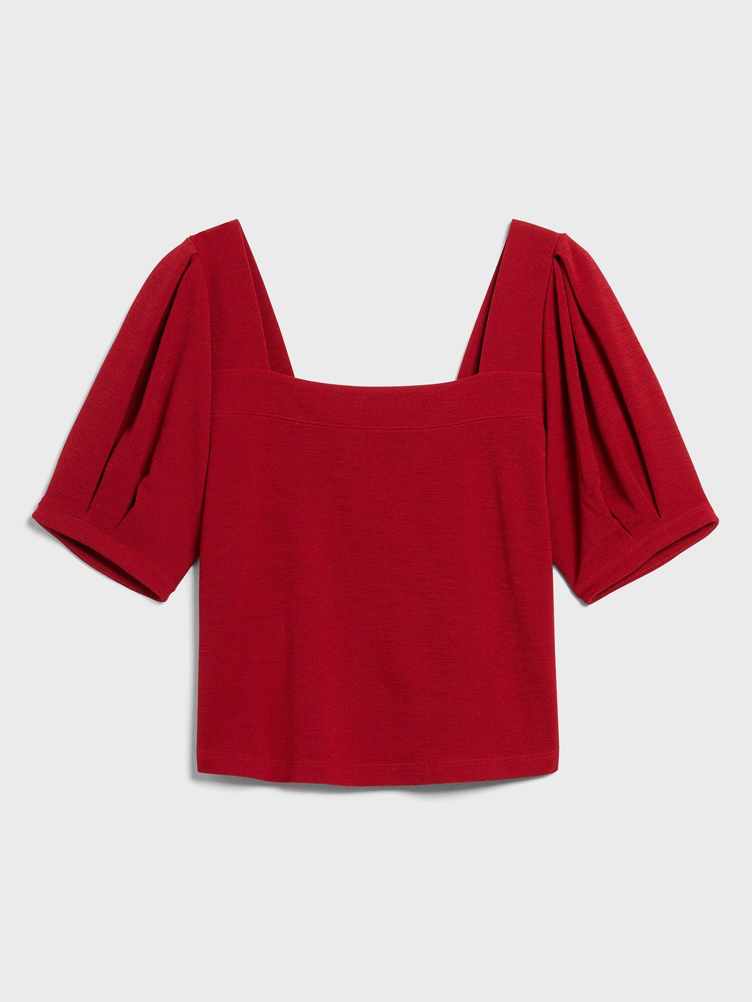 Square-Neck Puff-Sleeve Top