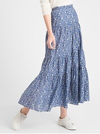 next tiered maxi skirt