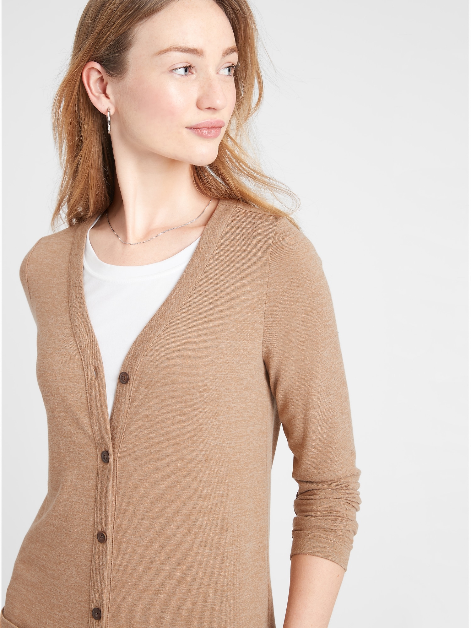 Knit Button-Front Cardigan