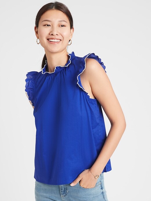 ScallopedSleeve Tank Banana Republic Factory