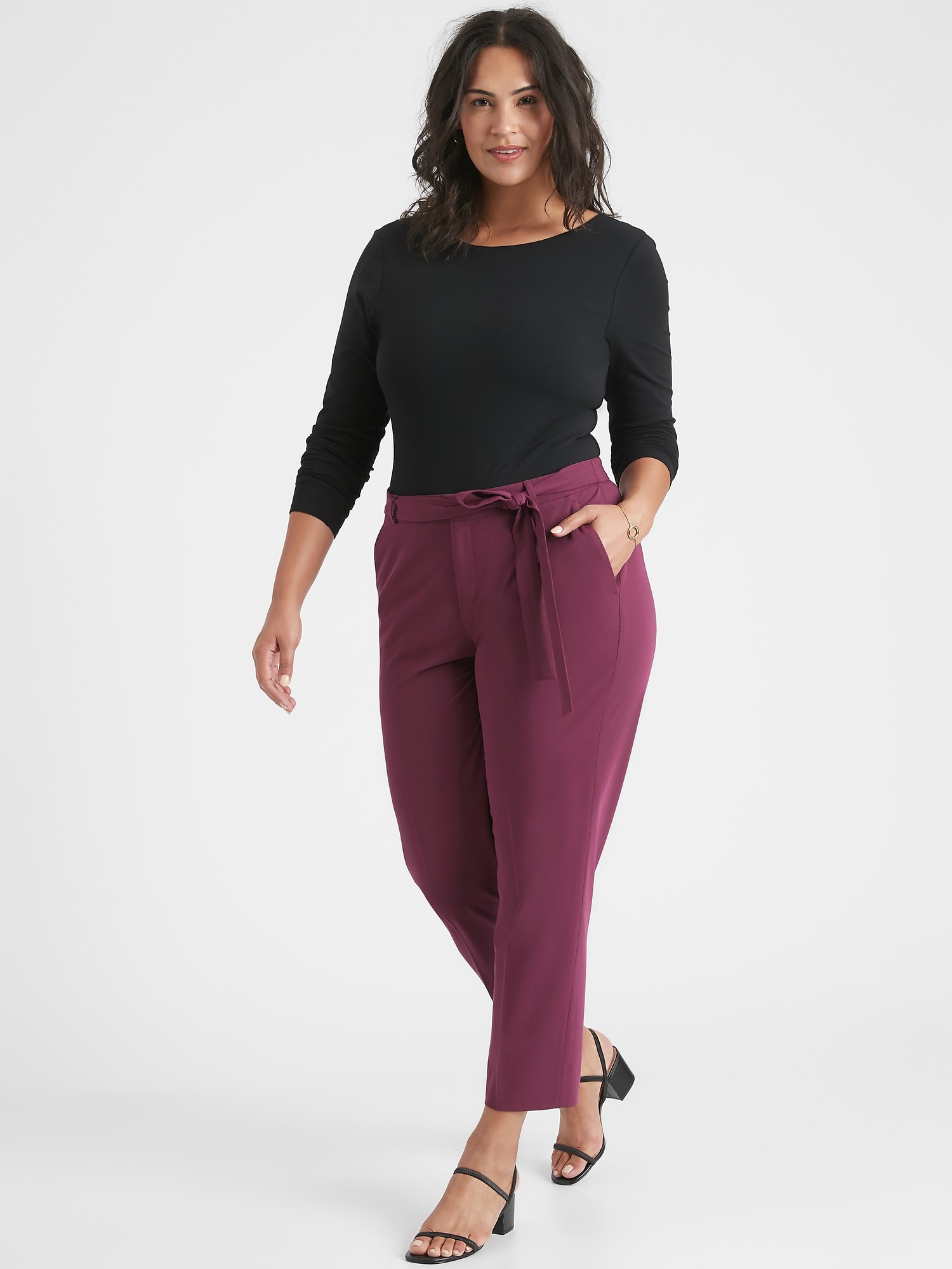 Curvy Avery Tailored Ankle Pant