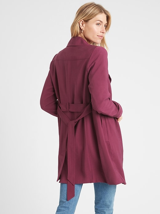 Petite soft trench coat hotsell