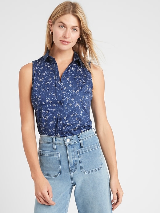 Tailored Sleeveless Shirt