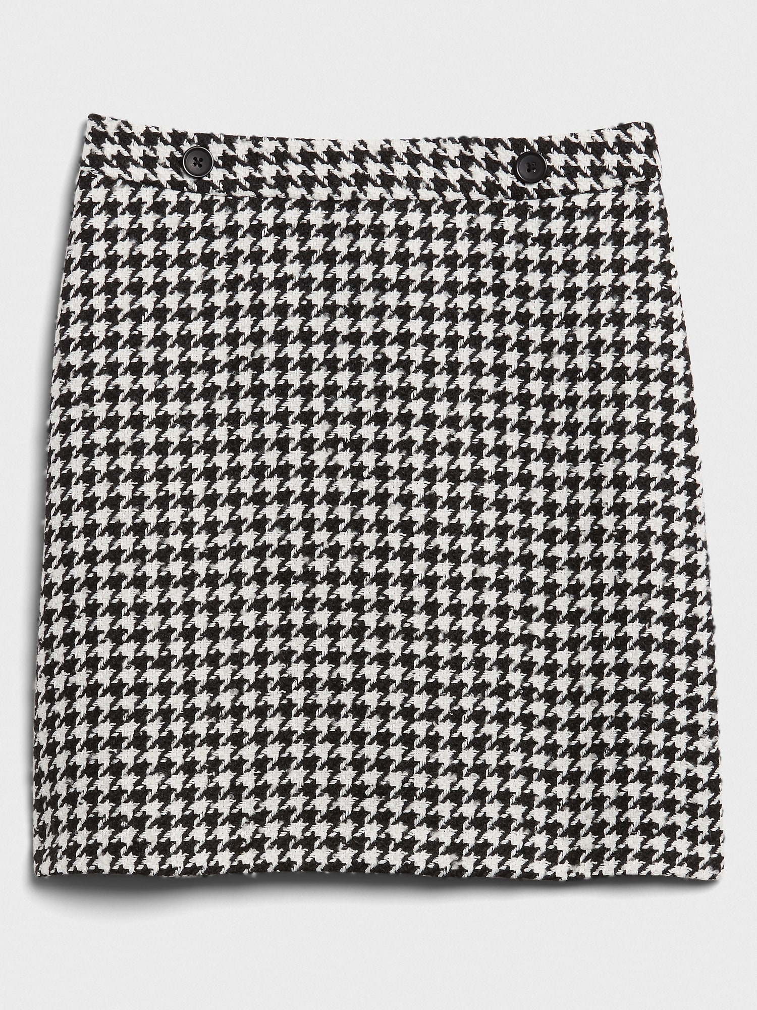 Houndstooth A-Line Mini Skirt