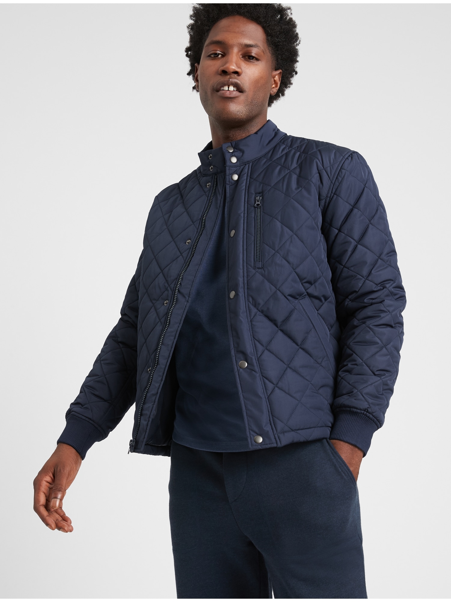 Water Resistant Quilted Puffer Jacket Banana Republic Factory