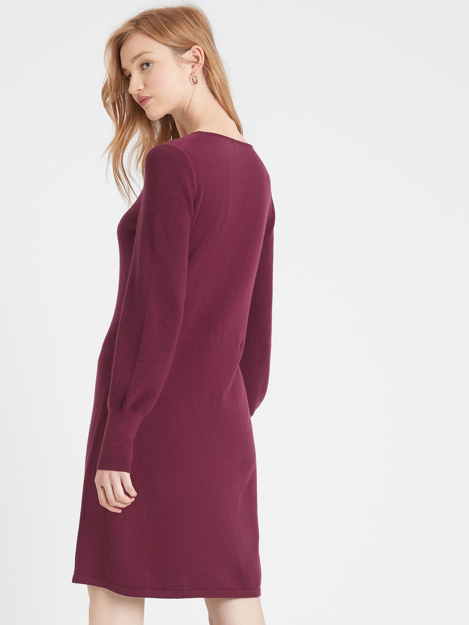 Square-Neck Sweater Dress