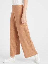 View large product image 1 of 3. Petite Wide-Leg Cozy Knit Pant