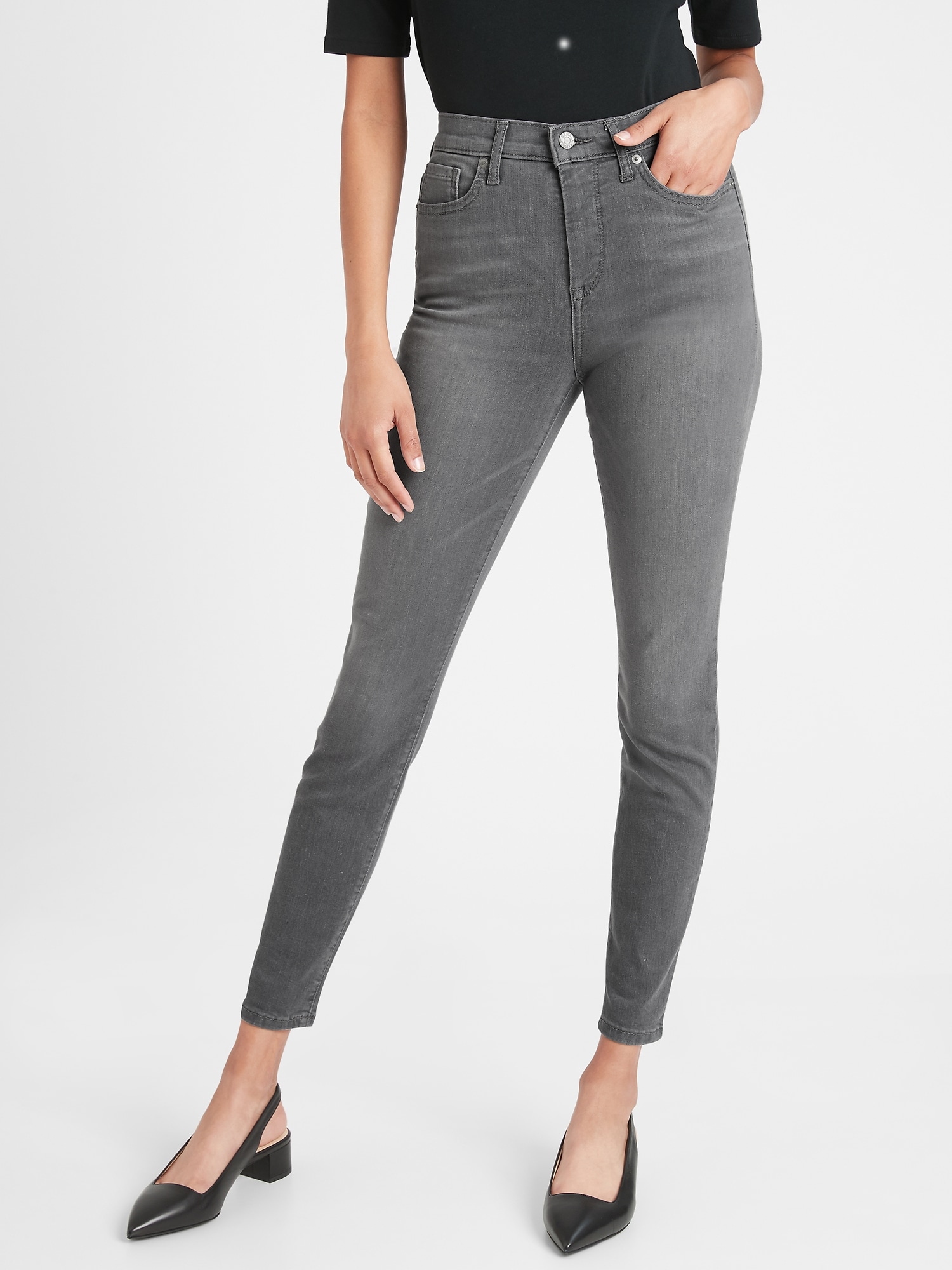 petite grey skinny jeans