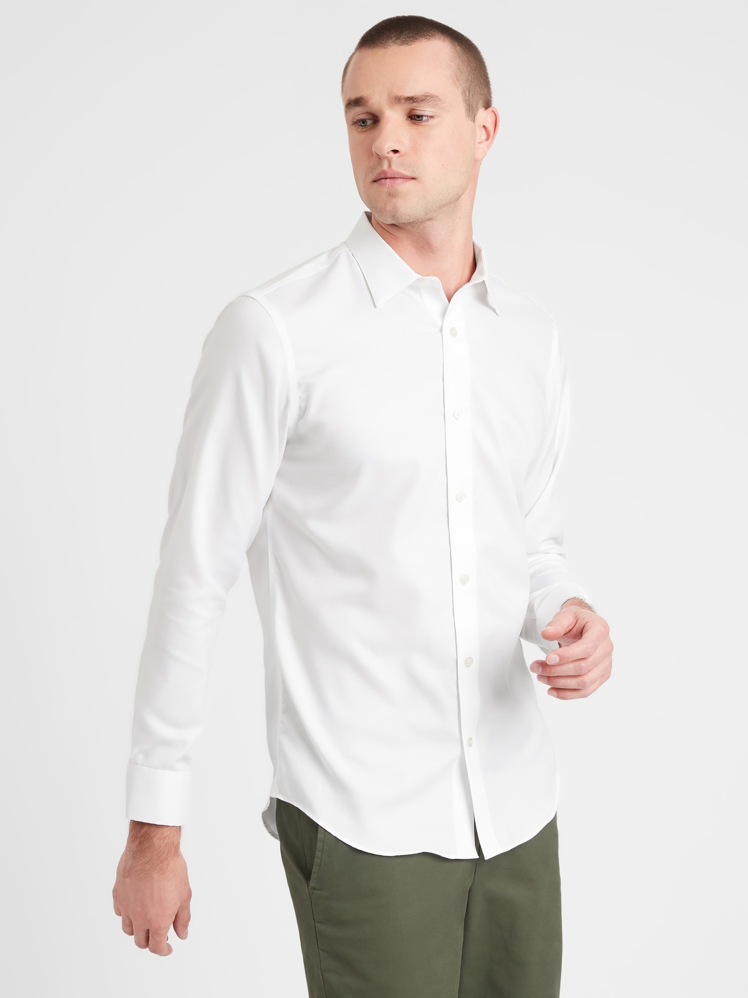 slim fit white shirt