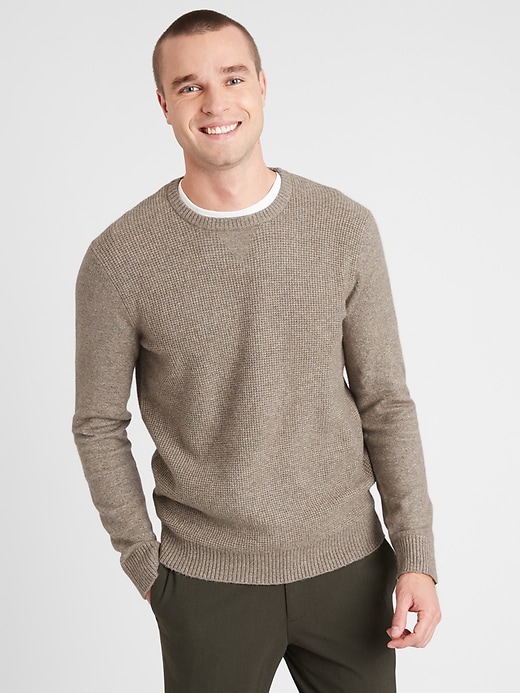 Cozy Waffle Crew-Neck Sweater | Banana Republic Factory