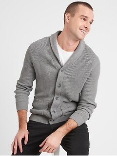 banana republic grey cardigan