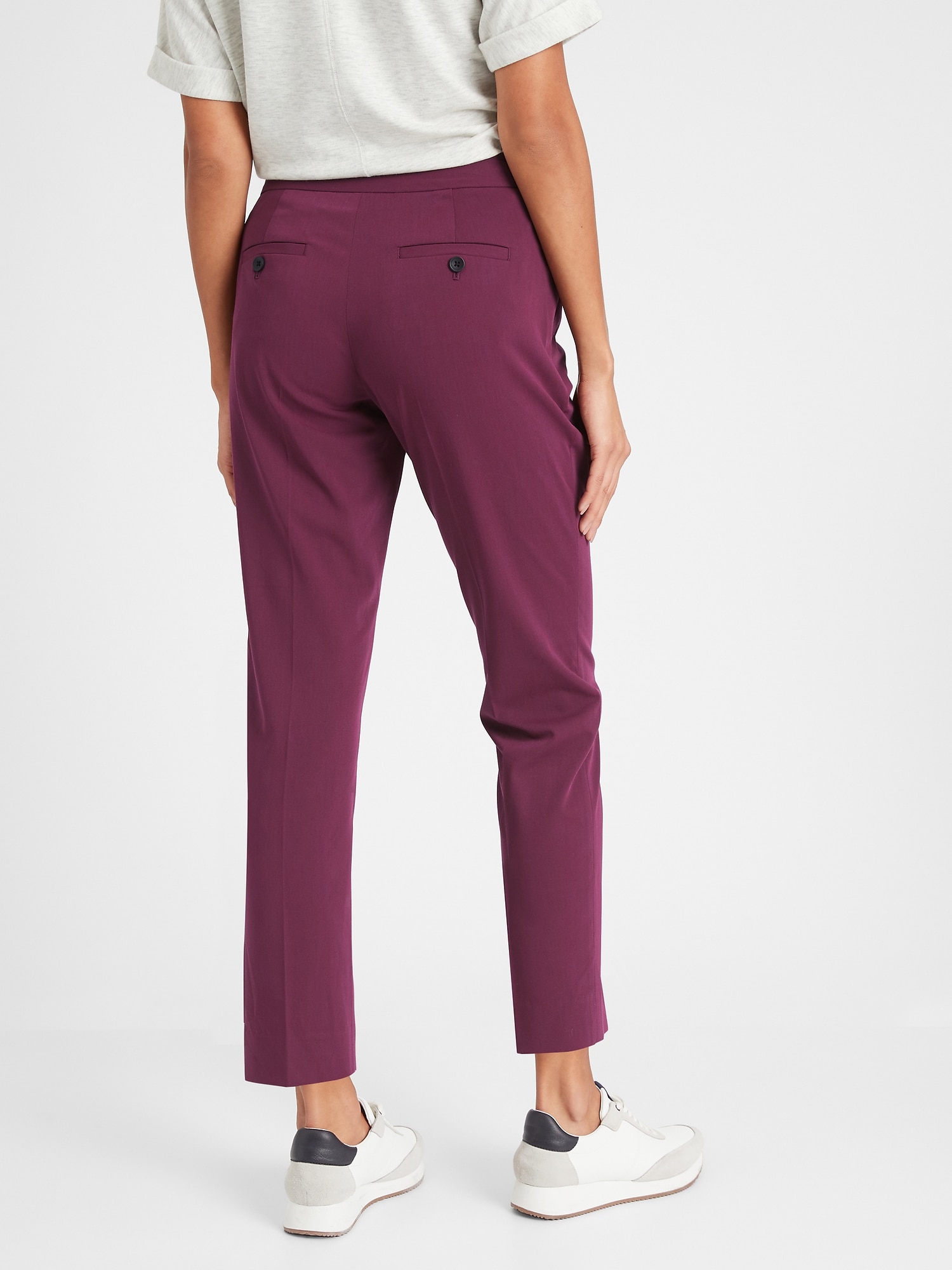 Avery Tie-Waist Tailored Ankle Pant