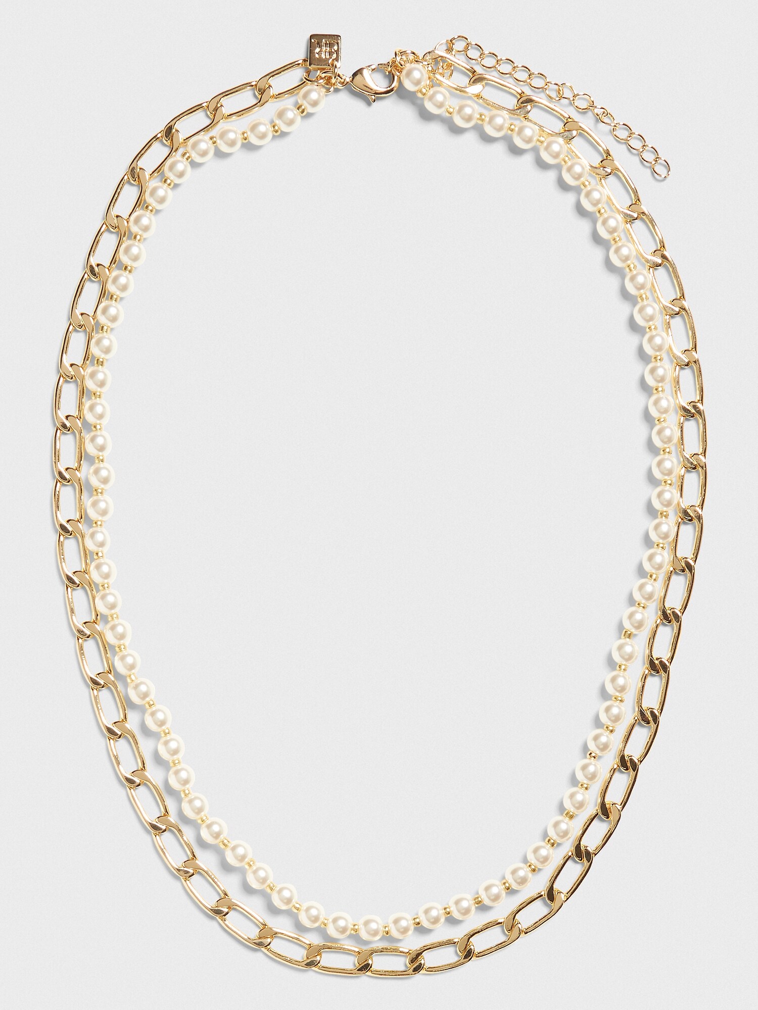 Pearl Chain Layered Necklace