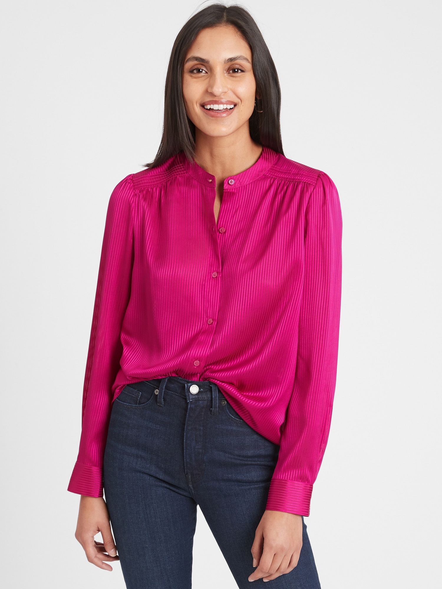 Drapey Classic Blouse | Banana Republic Factory