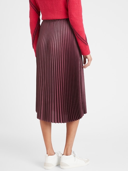 Metallic pleated skirt banana republic hotsell