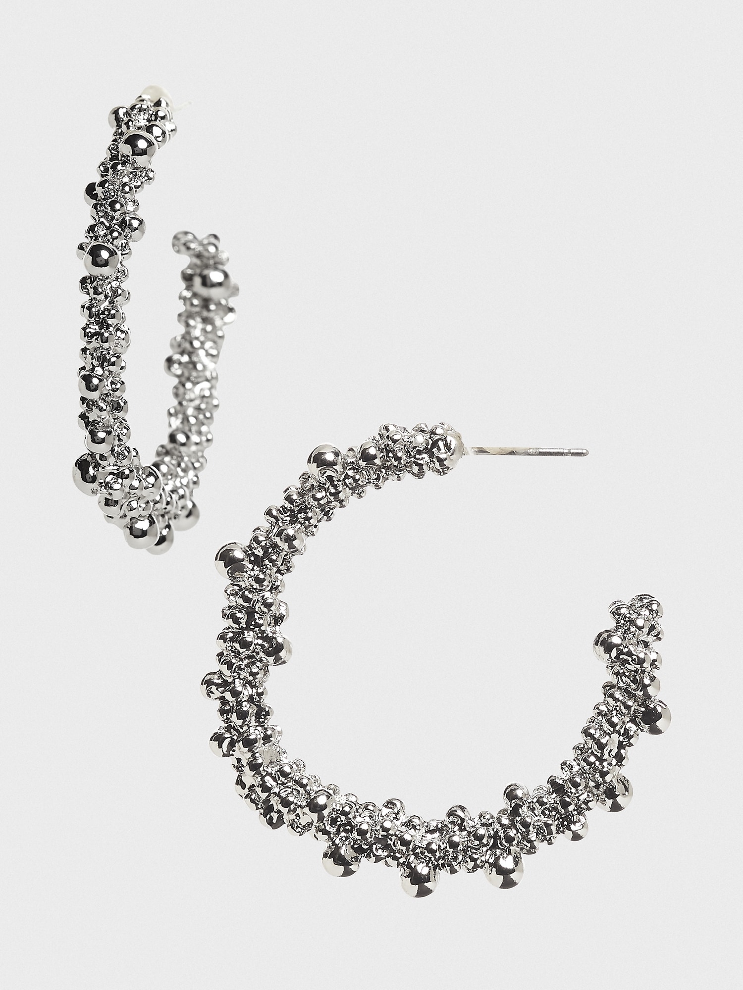 Beaded Cluster Hoop Earrings Banana Republic Factory