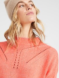 Chunky Marl Mock-Neck Sweater