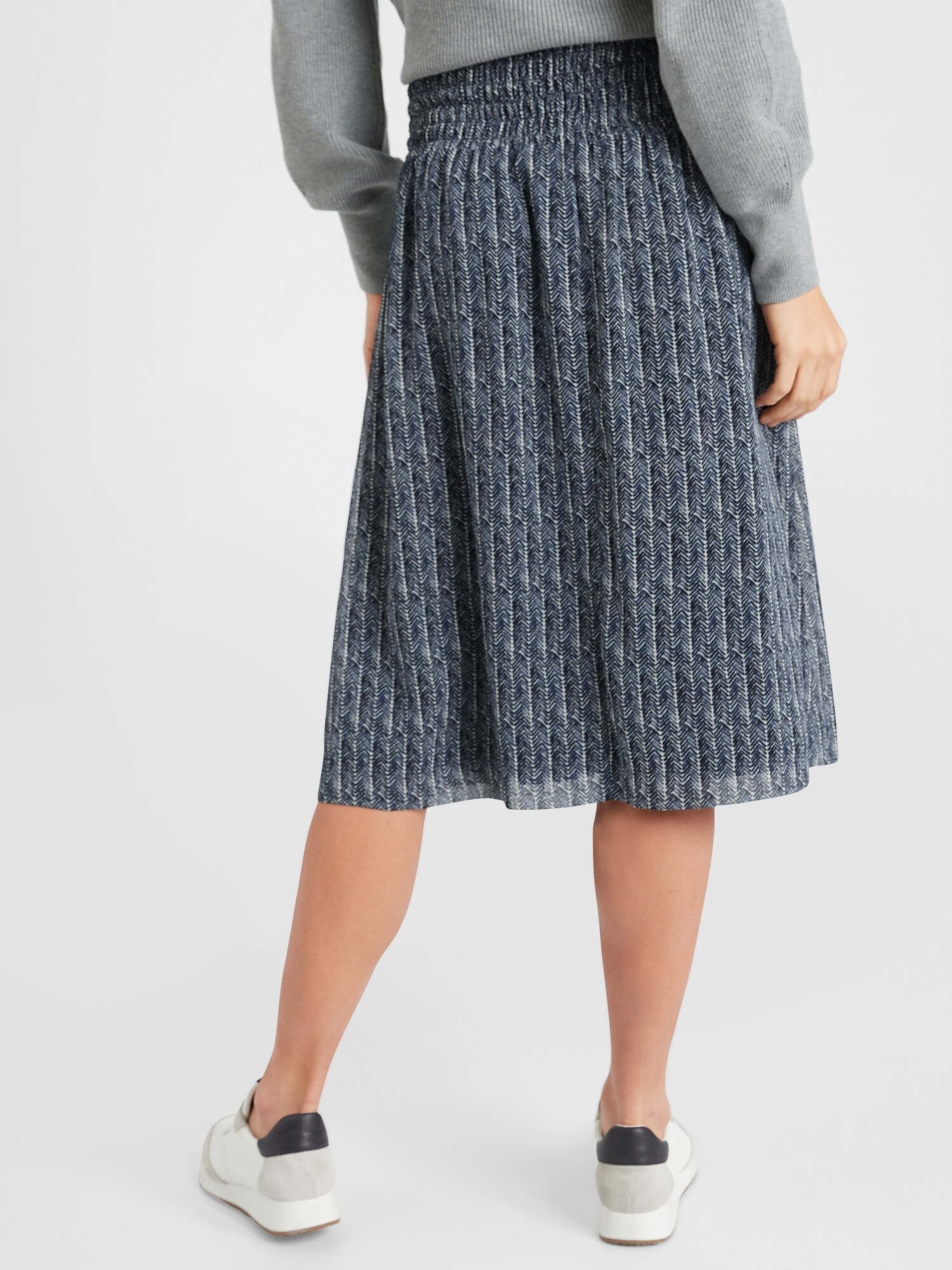 Petite Smocked Midi Skirt