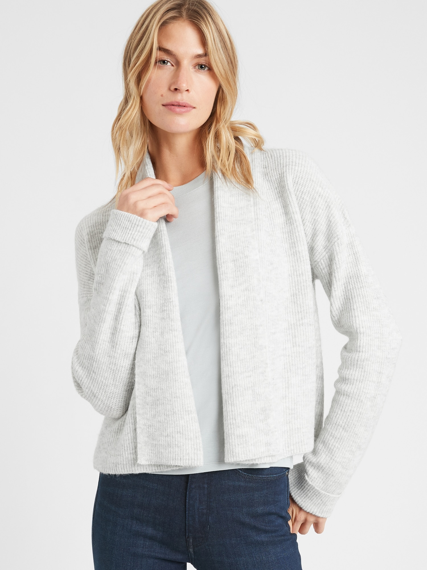 Open-Front Cardigan Sweater