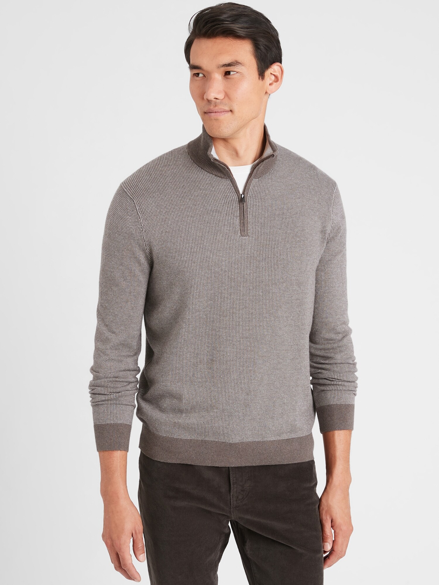 Premium Luxe 1/4 Zip-Neck Sweater