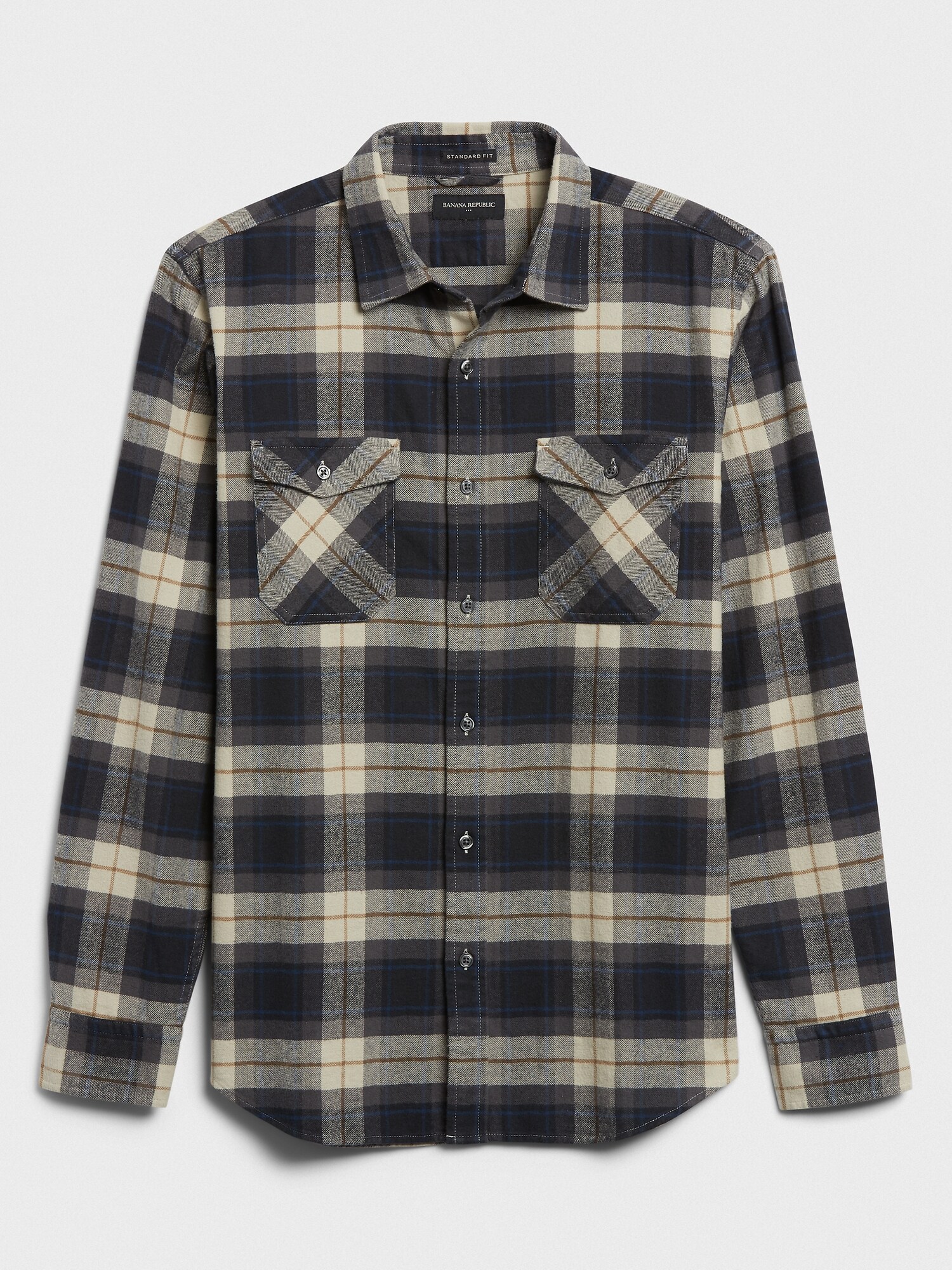 Standard-Fit Flannel Shirt | Banana Republic Factory Standard-Fit Flannel Shirt | Banana Republic Factory
