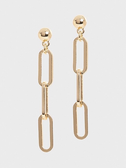 Paper Clip Drop Earrings Banana Republic Factory