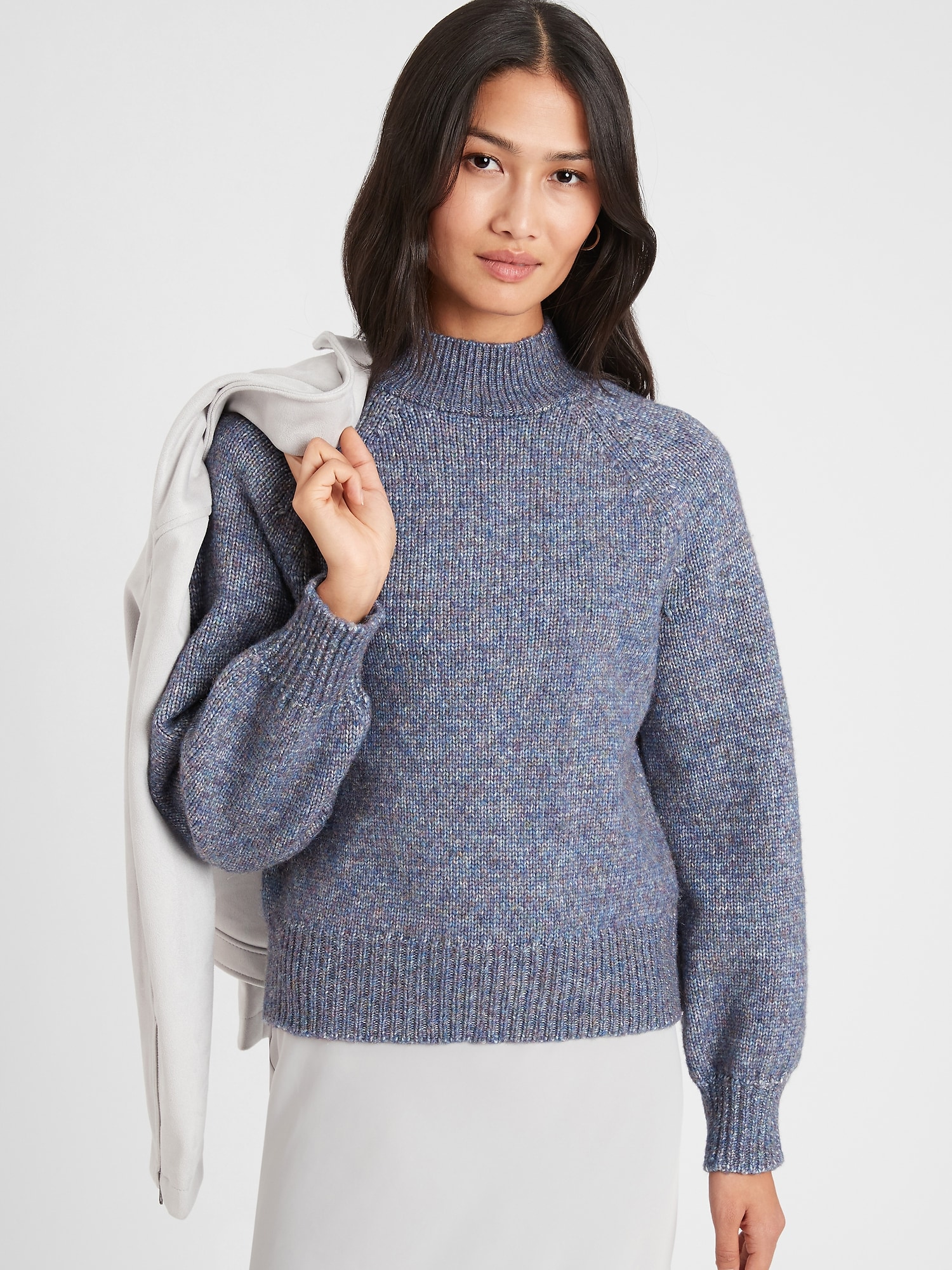 Spacedye Mock-Neck Sweater