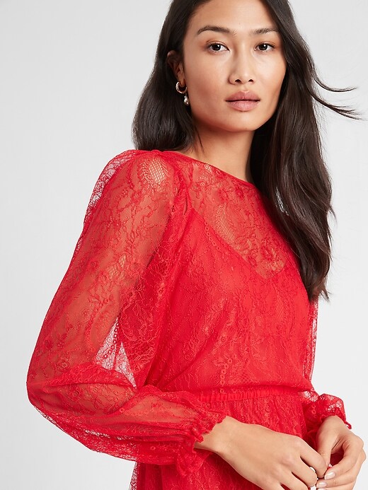 Lace Midi Dress | Banana Republic Factory Lace Midi Dress | Banana Republic Factory