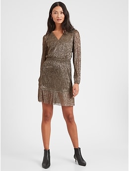 banana republic metallic dress