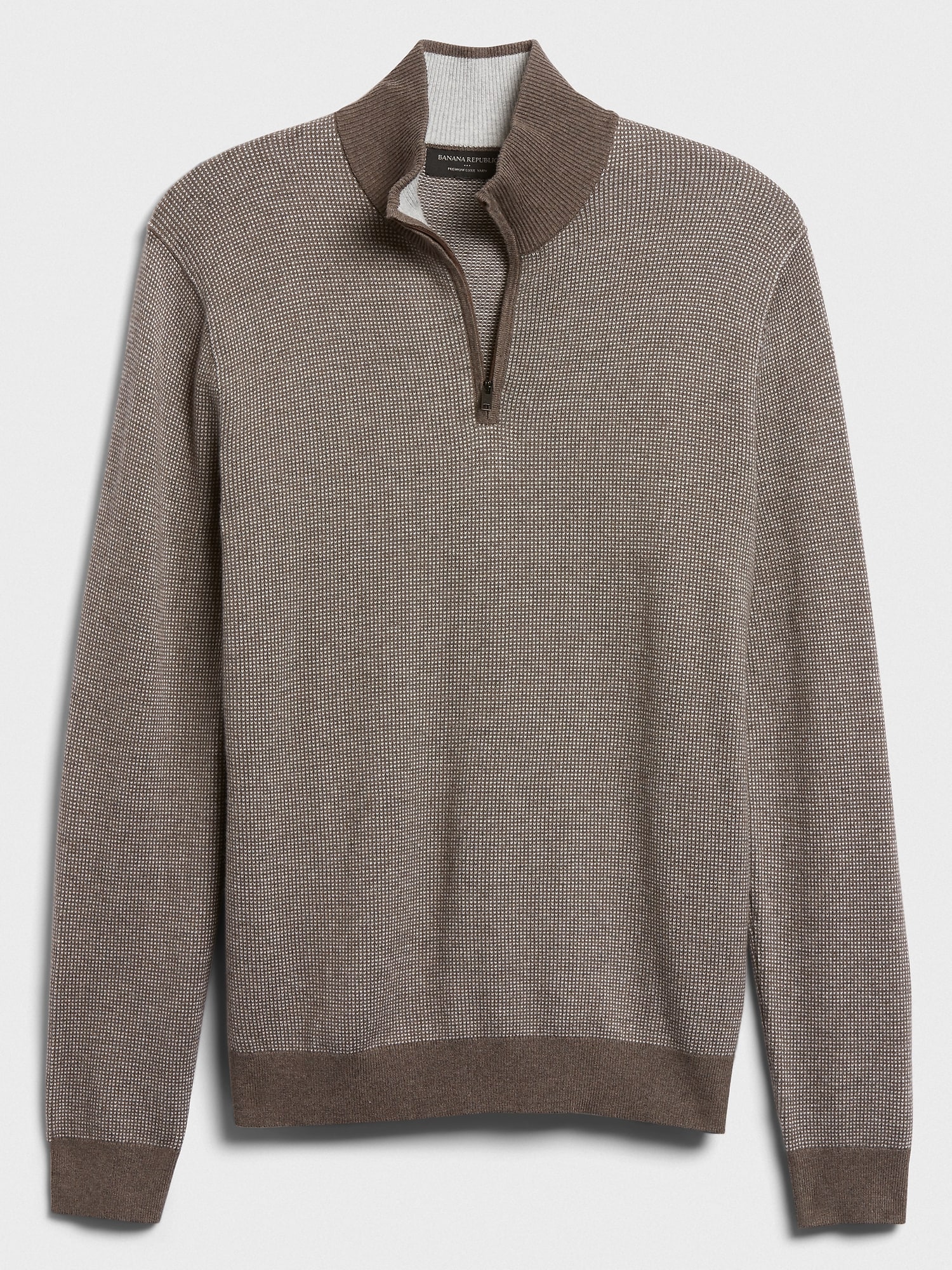 Premium Luxe 1/4 Zip-Neck Sweater | Banana Republic Factory