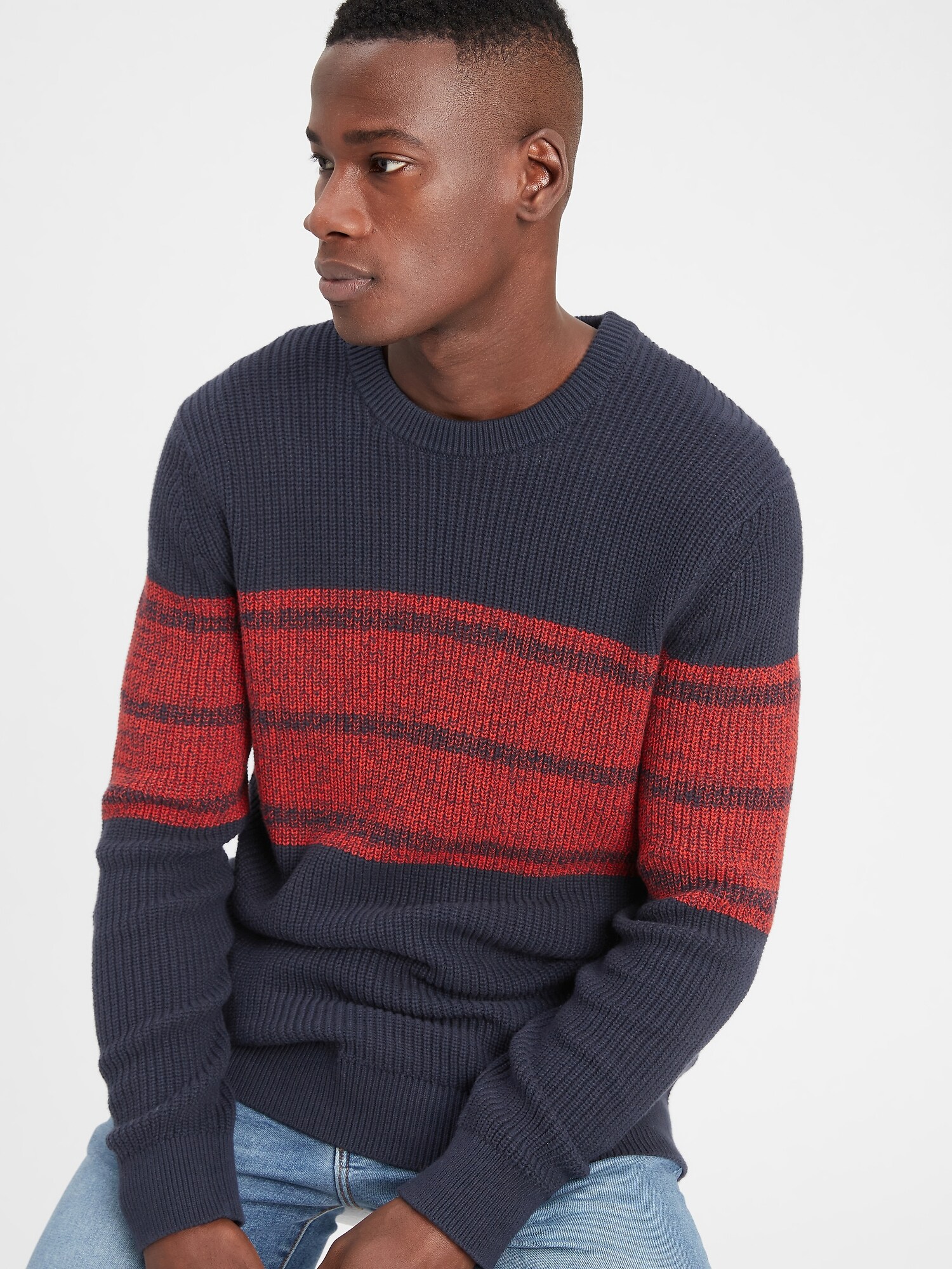 Marled Crew-Neck Sweater