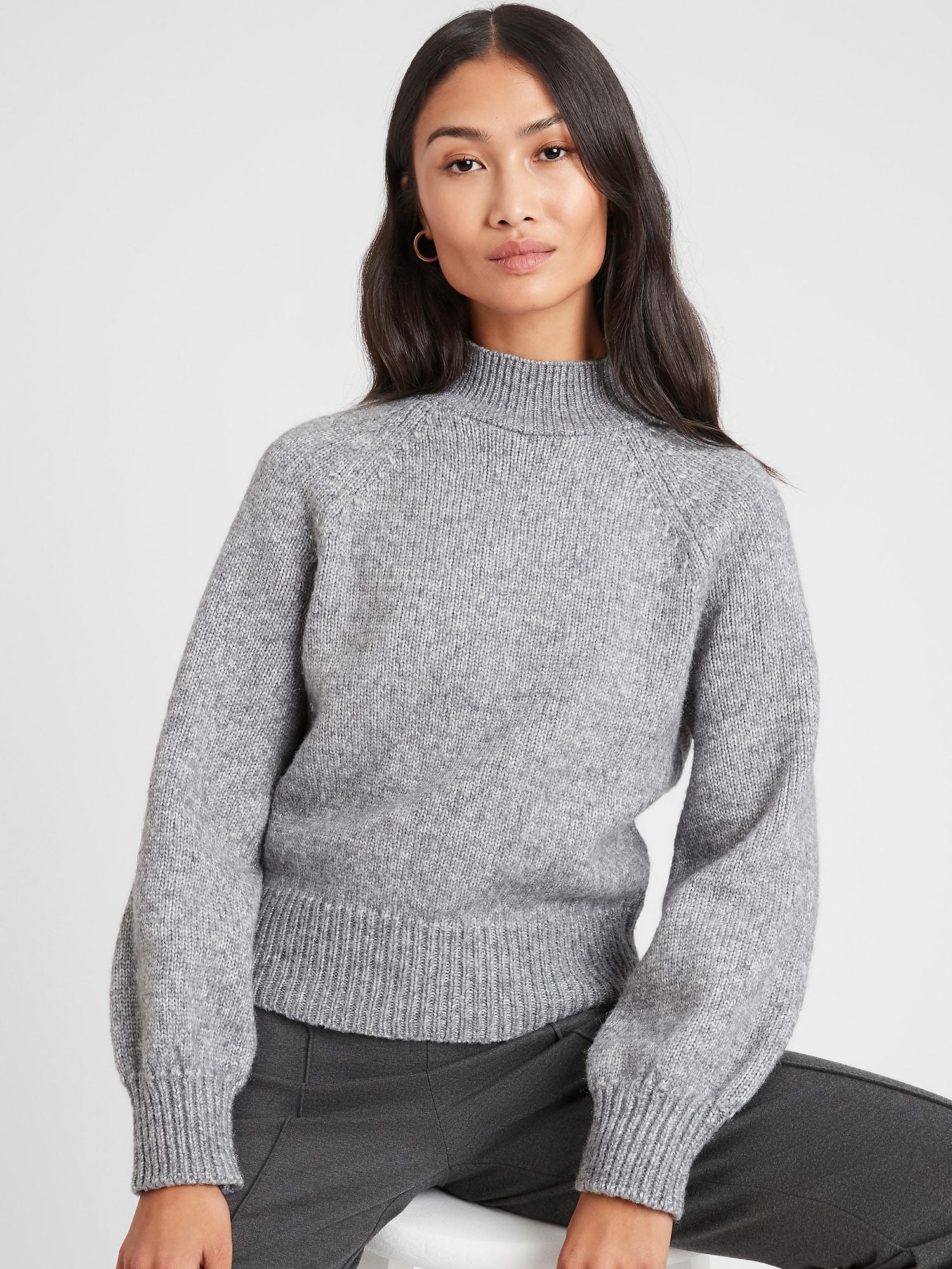 Petite Spacedye Turtleneck Sweater | Banana Republic Factory