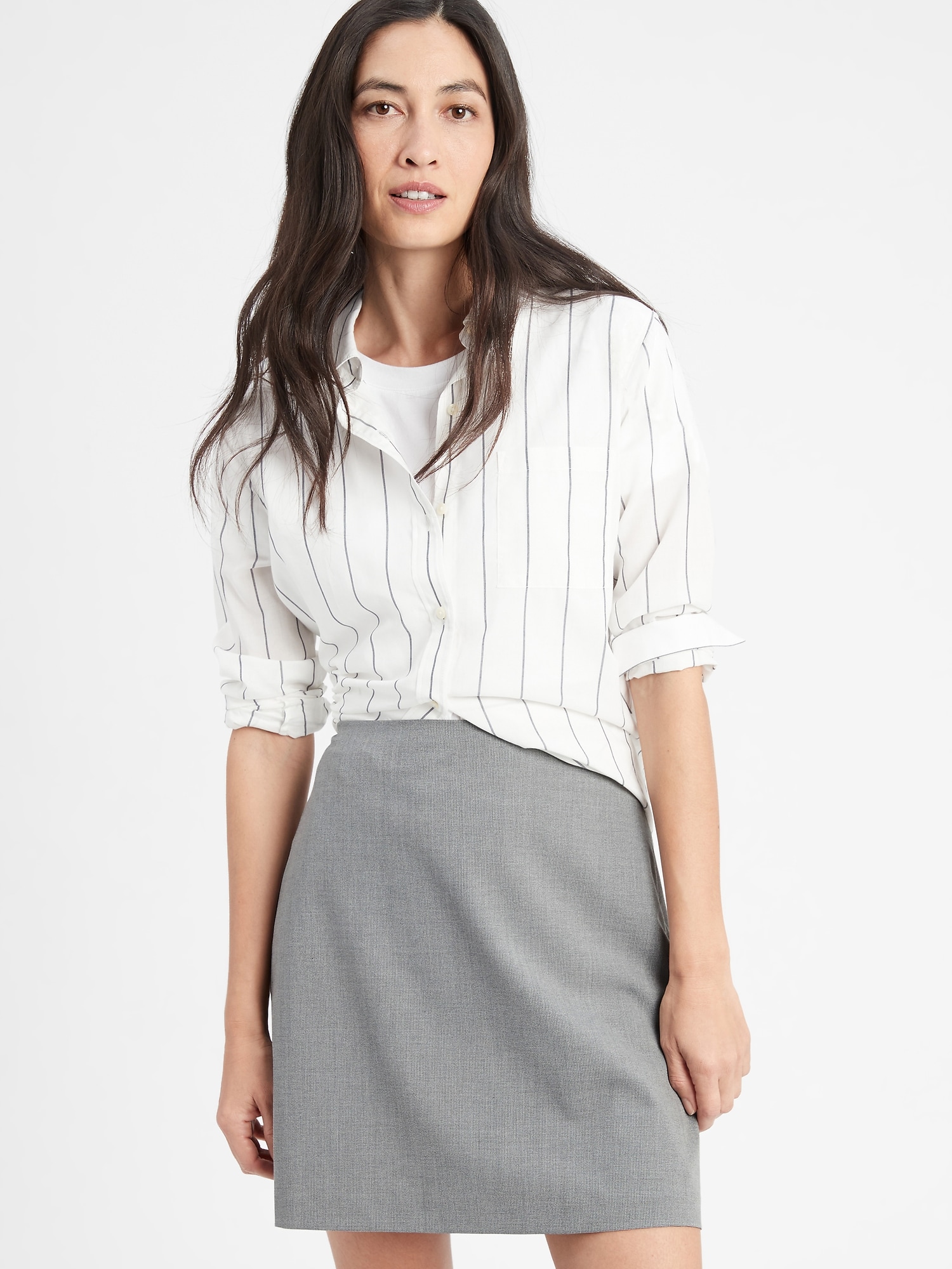 Grey A-Line Skirt