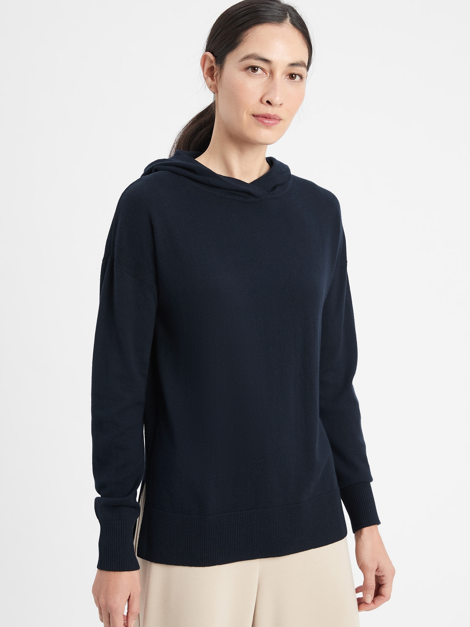 Split Hem Sweater Hoodie | Banana Republic Factory