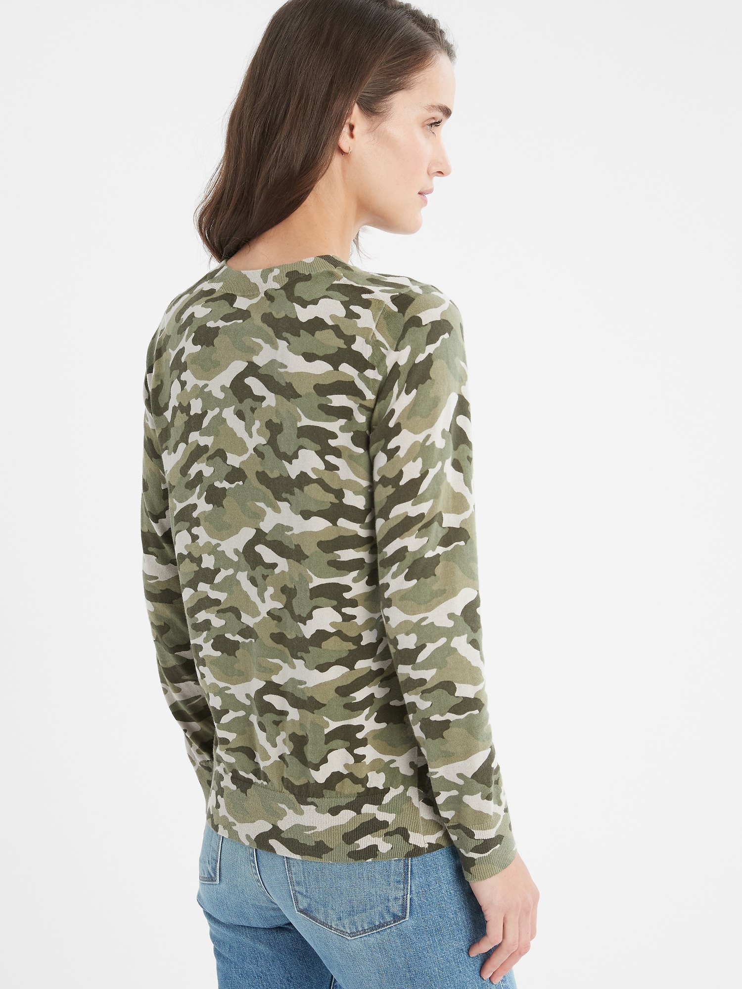 Camo Crew-Neck Sweater | Banana Republic Factory