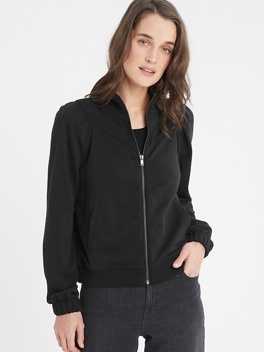 Petite Full Zip Sweatshirt Banana Republic Factory