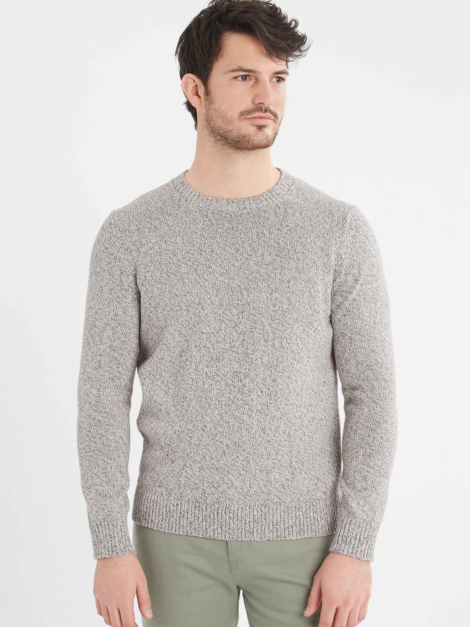 Marled Crew-Neck Sweater