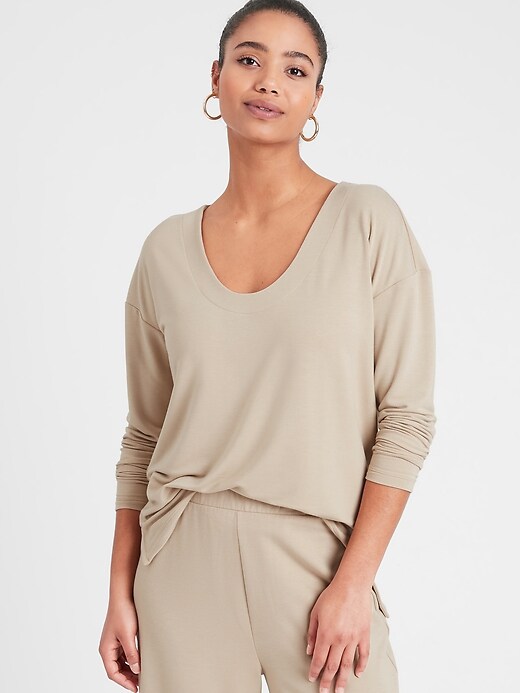 French Terry Top Banana Republic Factory