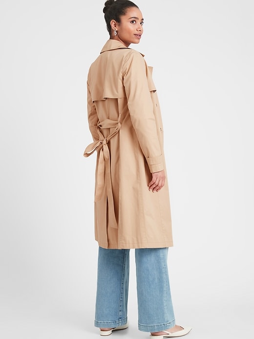 Petite Cotton Twill Trench Coat Banana Republic Factory
