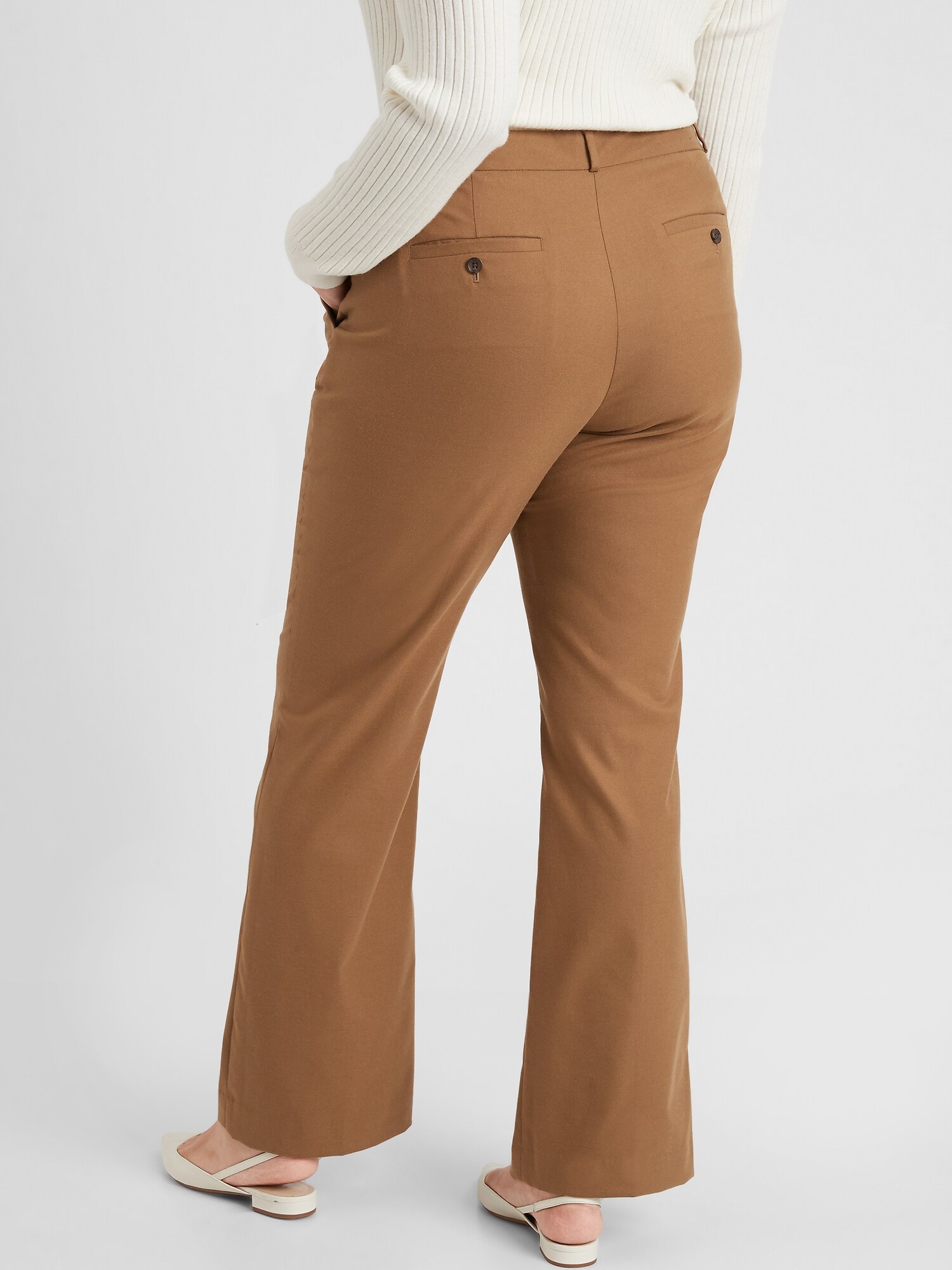 Washable Curvy Logan Camel Tailored Trouser
