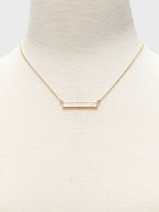 BANANA REPUBLIC FACTORY☆Mother of Pearl Bar Necklace・Gold Mother-of-Pearl Bar Necklace | Banana Republic Factory