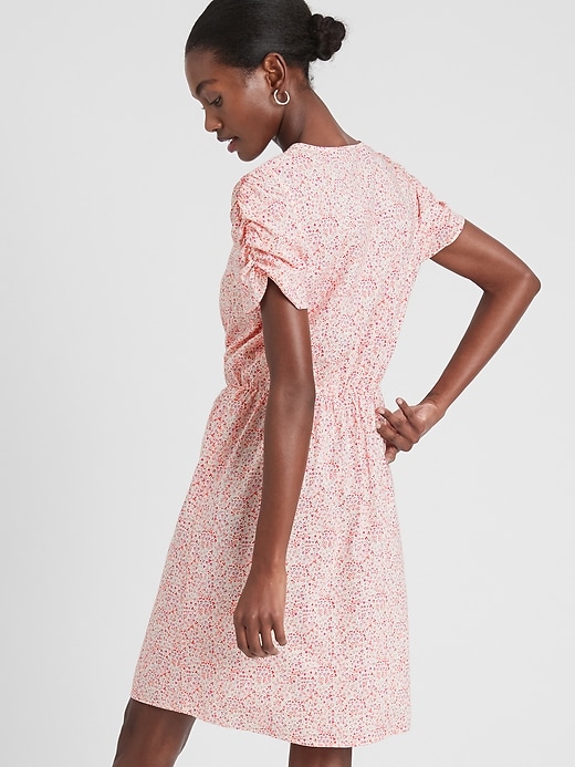 Image number 2 showing, Puff-Sleeve Fit-and-Flare Dress