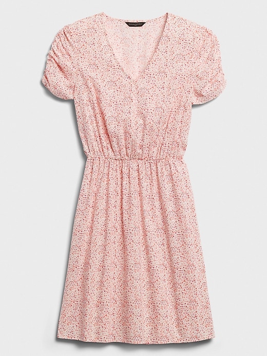 Image number 4 showing, Puff-Sleeve Fit-and-Flare Dress