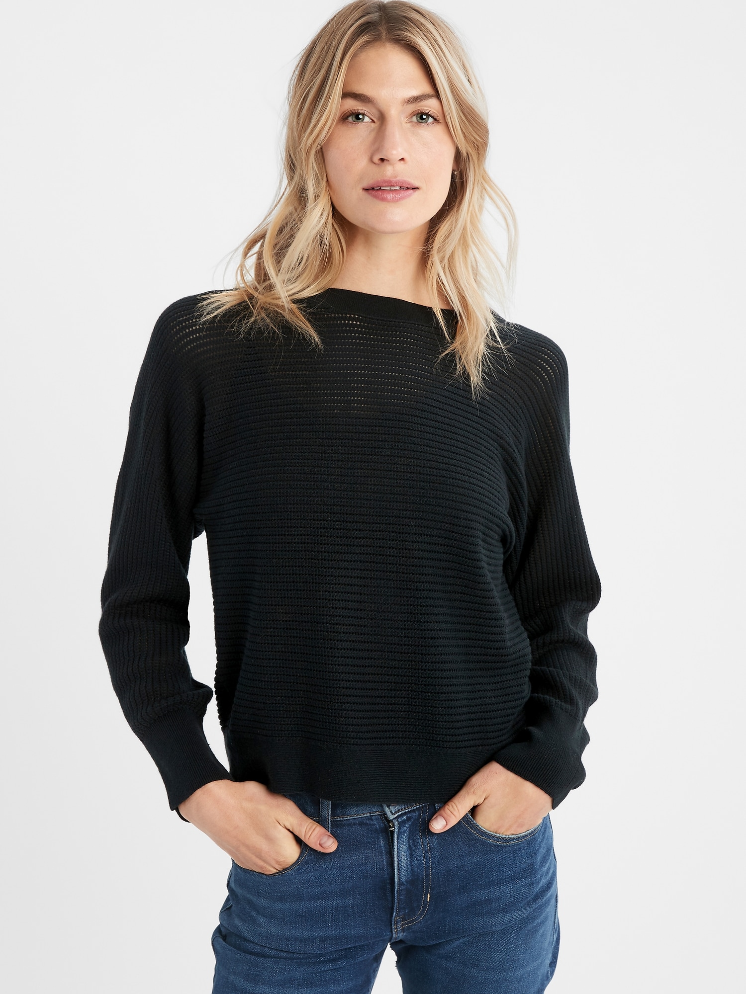 Dolman-Sleeve Boat-Neck Sweater | Banana Republic Factory