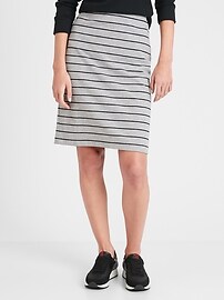 Knit Striped Pencil Skirt