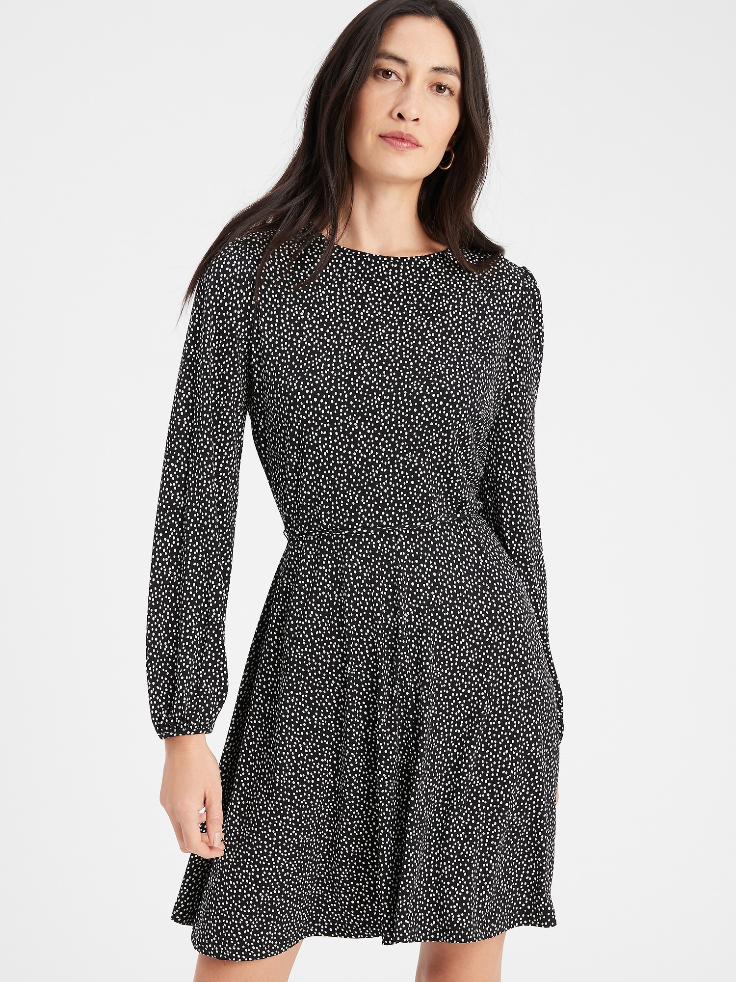 Knit Fit-and-Flare Dress