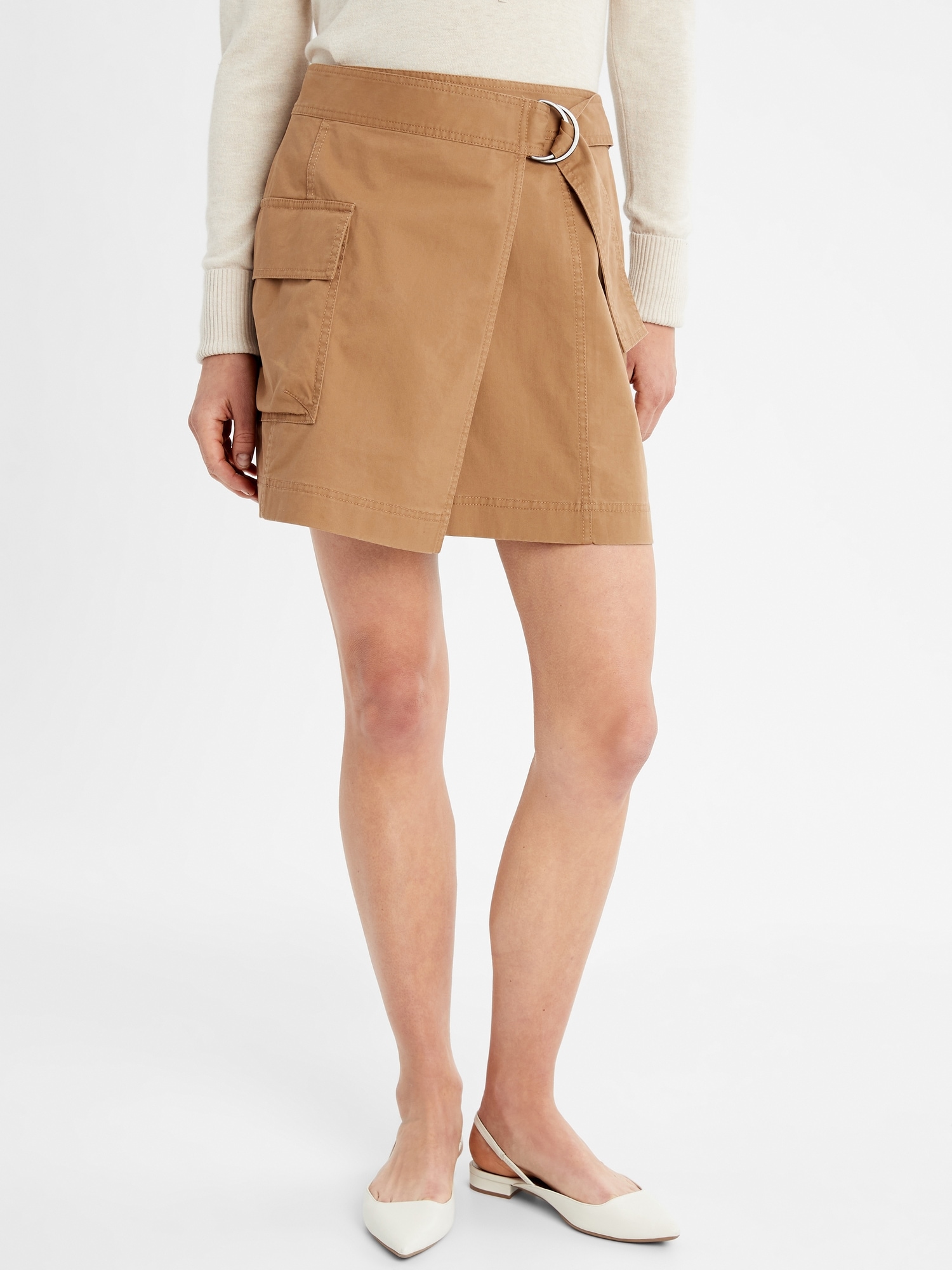 Petite Wrap Mini Skirt