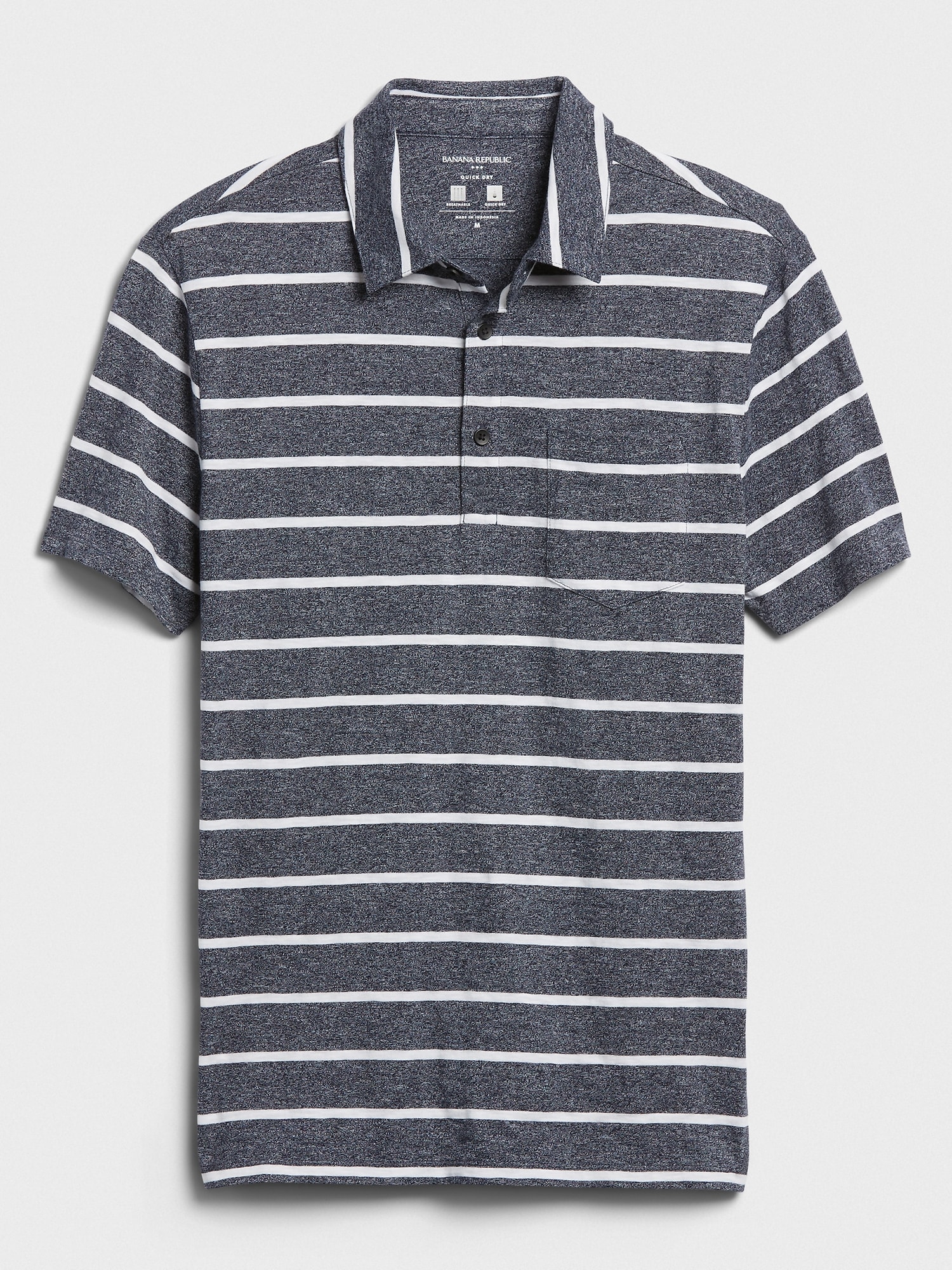 Quick Dry Striped Polo Banana Republic Factory