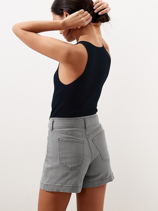 Petite TieWaist Grey Denim Short 4 inch inseam Banana Republic Factory